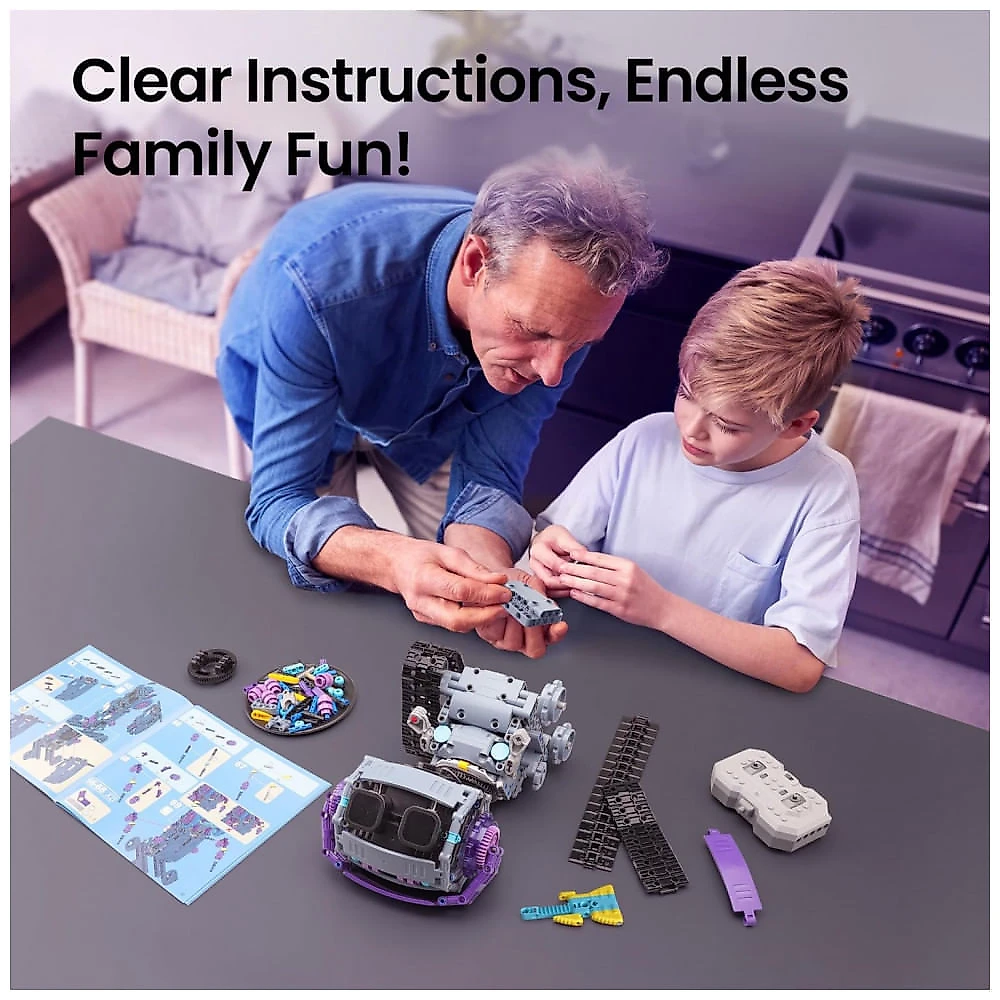Kit robô STEM 5 em 1 Sillbird RockRoller com 433 peças, controle remoto, app Bluetooth e codificação para crianças 8 a 12 anos ​