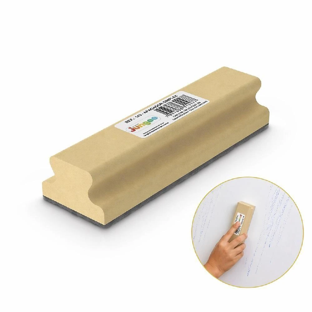 Apagador para Giz Yeet Simples Junges MDF com Feltro 4mm 13x4x3cm 1 Unidade