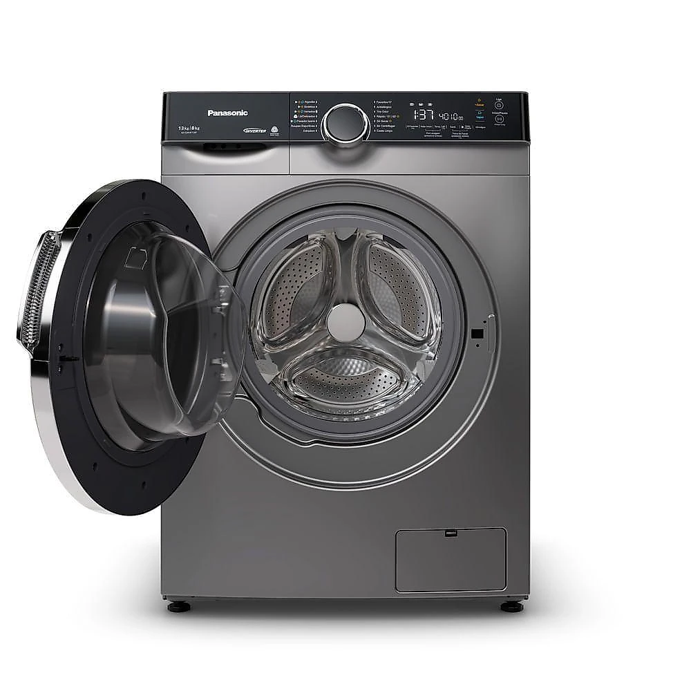 Lava e Seca Intuitive+ Panasonic 13kg/8kg Max Wash Função Vapor+ Antialérgico NA-S26MK1LBZ 110V