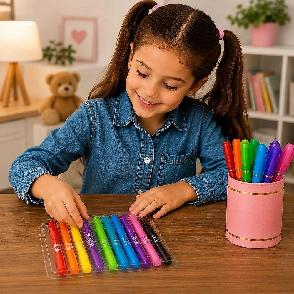 Caneta Outline Twin Rebecca Bonbon Ponta Dupla Kit com 8 Cores