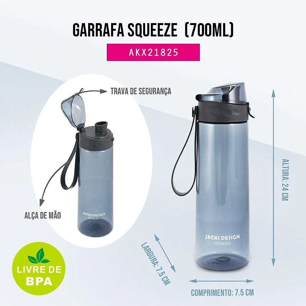 Kit Bolsa Térmica, Marmita, Garrafa 700ml E Porta Escovas Preto