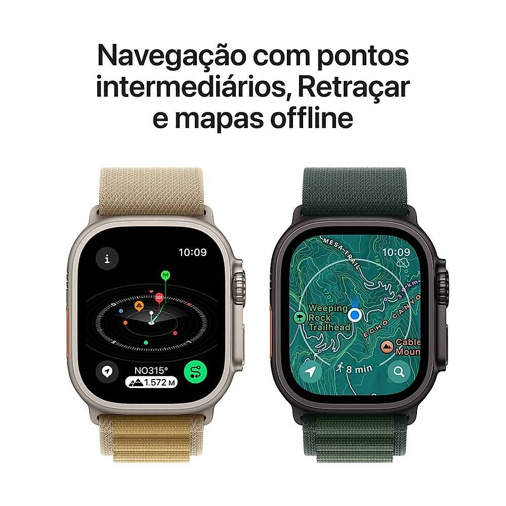 Apple Watch Ultra 2 GPS + Cellular • Caixa natural de titânio de 49 mm • Pulseira loop Alpina canela – G