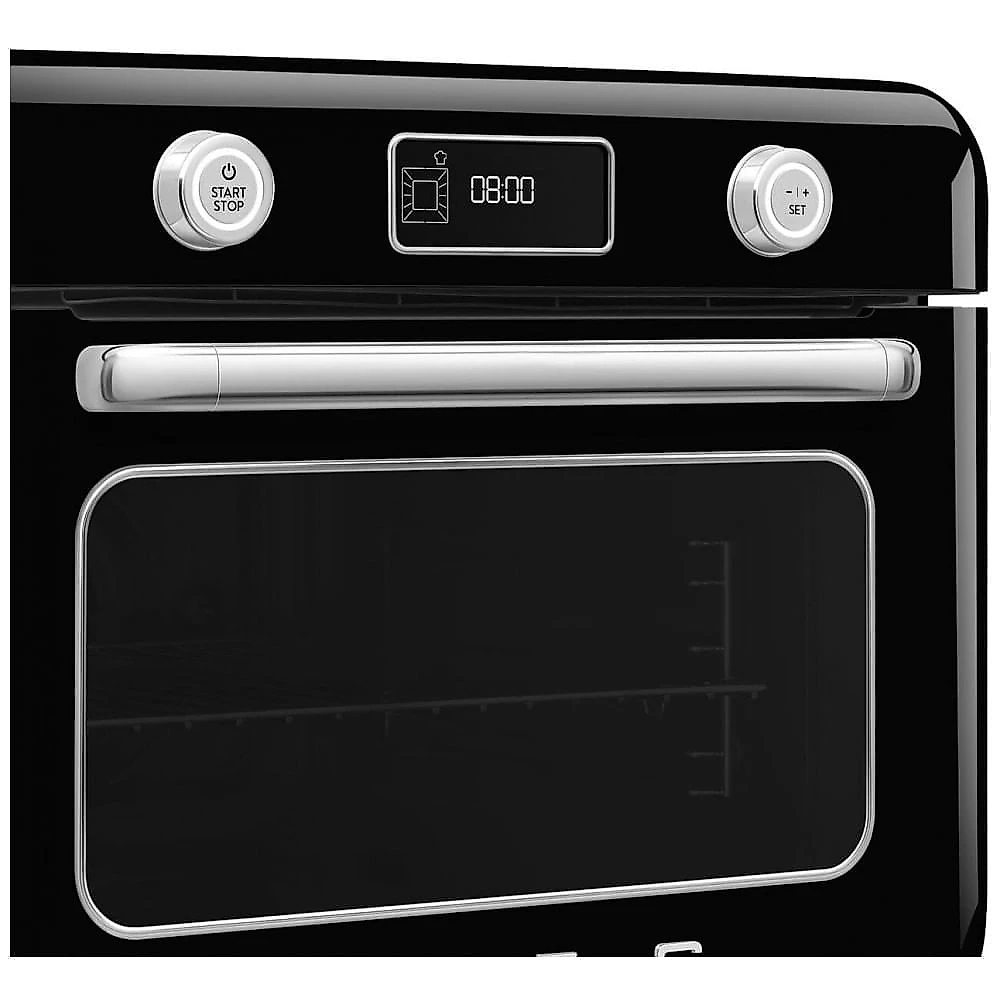 Forno Combinado de Bancada Retrô Smeg Preto 30 L Ar Forçado Vapor e Air Fry 1800W 110V