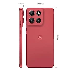 Kit Motorola Moto G86 5G 256GB Vermelho + Smartwatch Moto Watch Fit GPS Verde