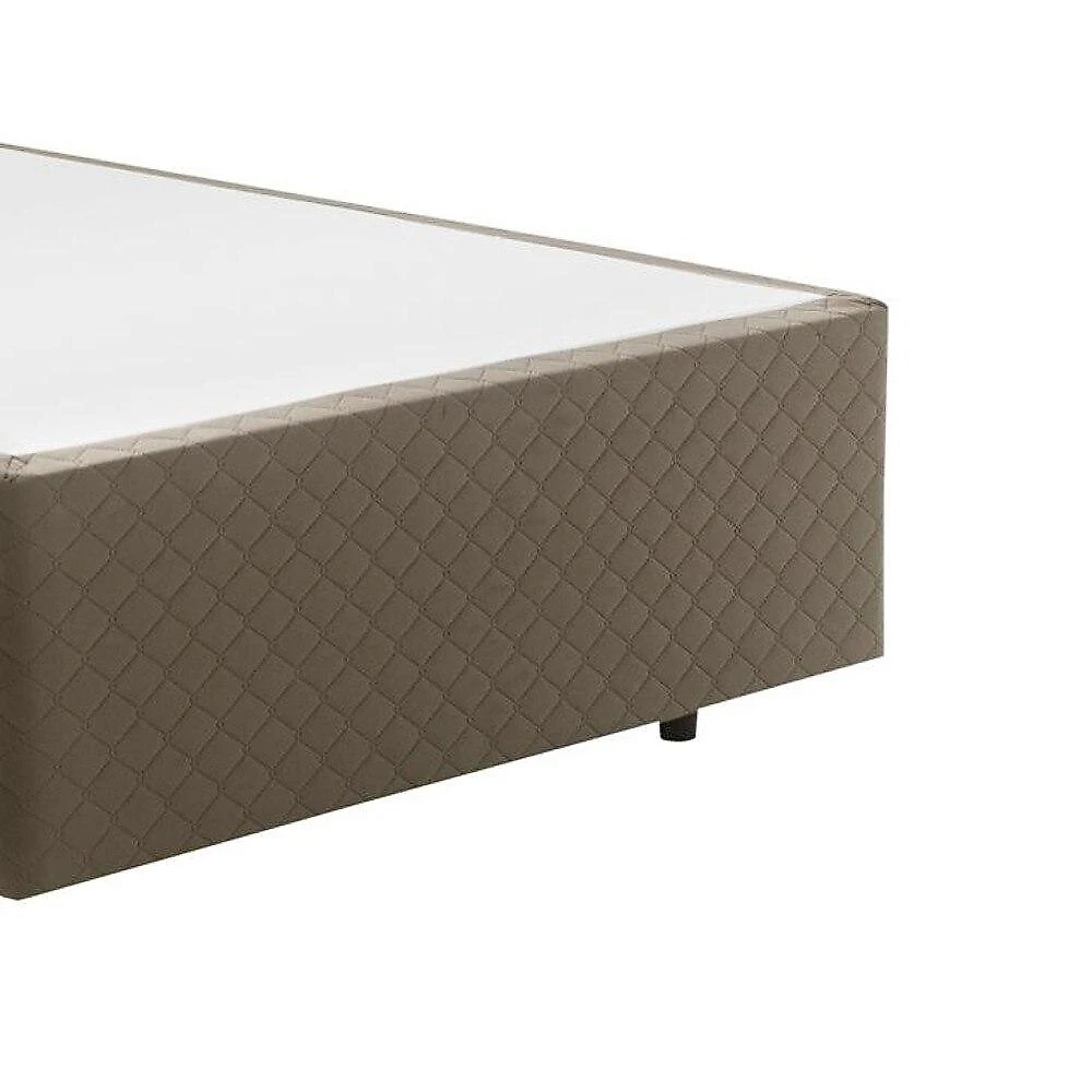 Cama Box Suede Solteiro, Molas Ensacadas Herval Channel Bambu, 73x88x188 cm