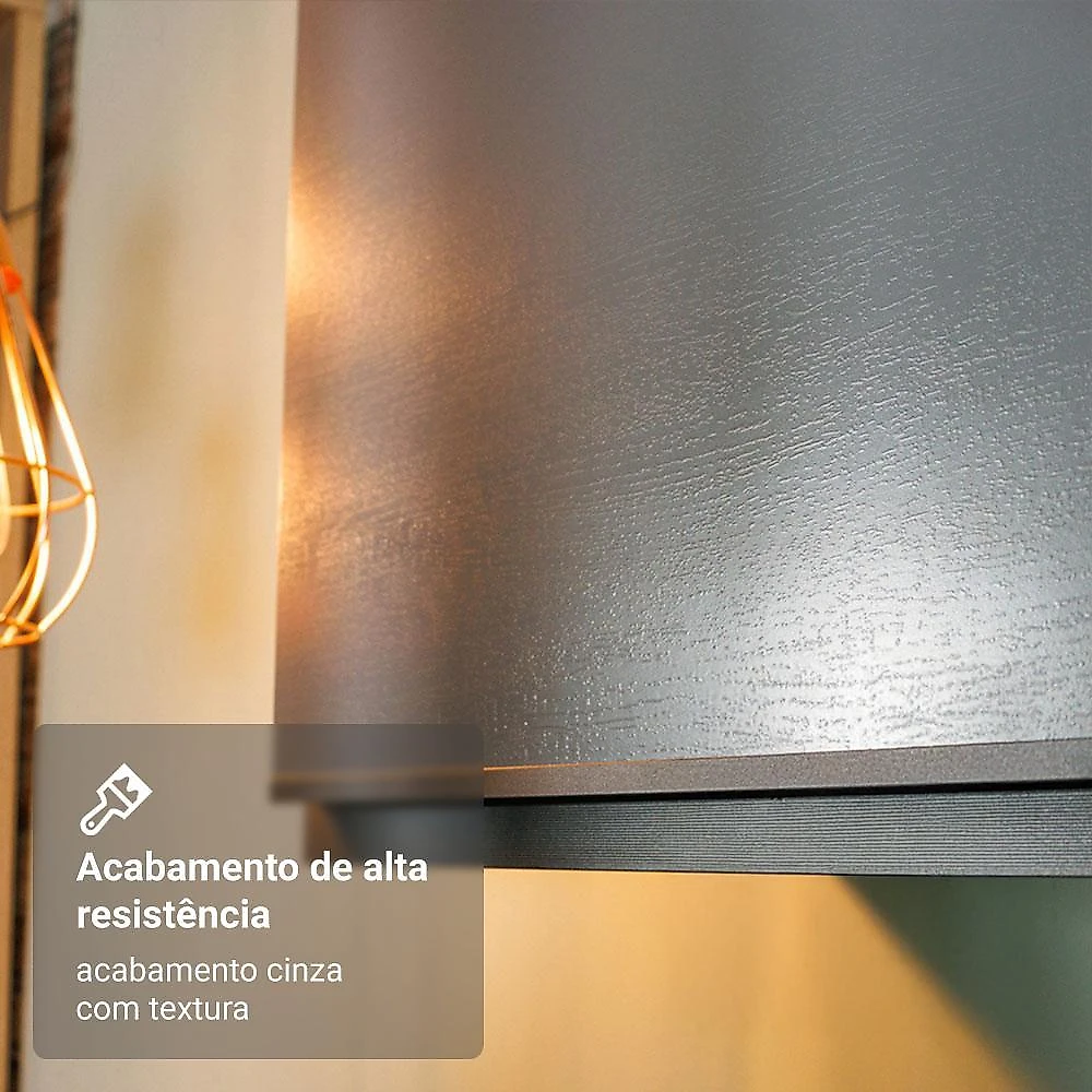 Armário de cozinha completa de canto 405cm cinza nice madesa 02