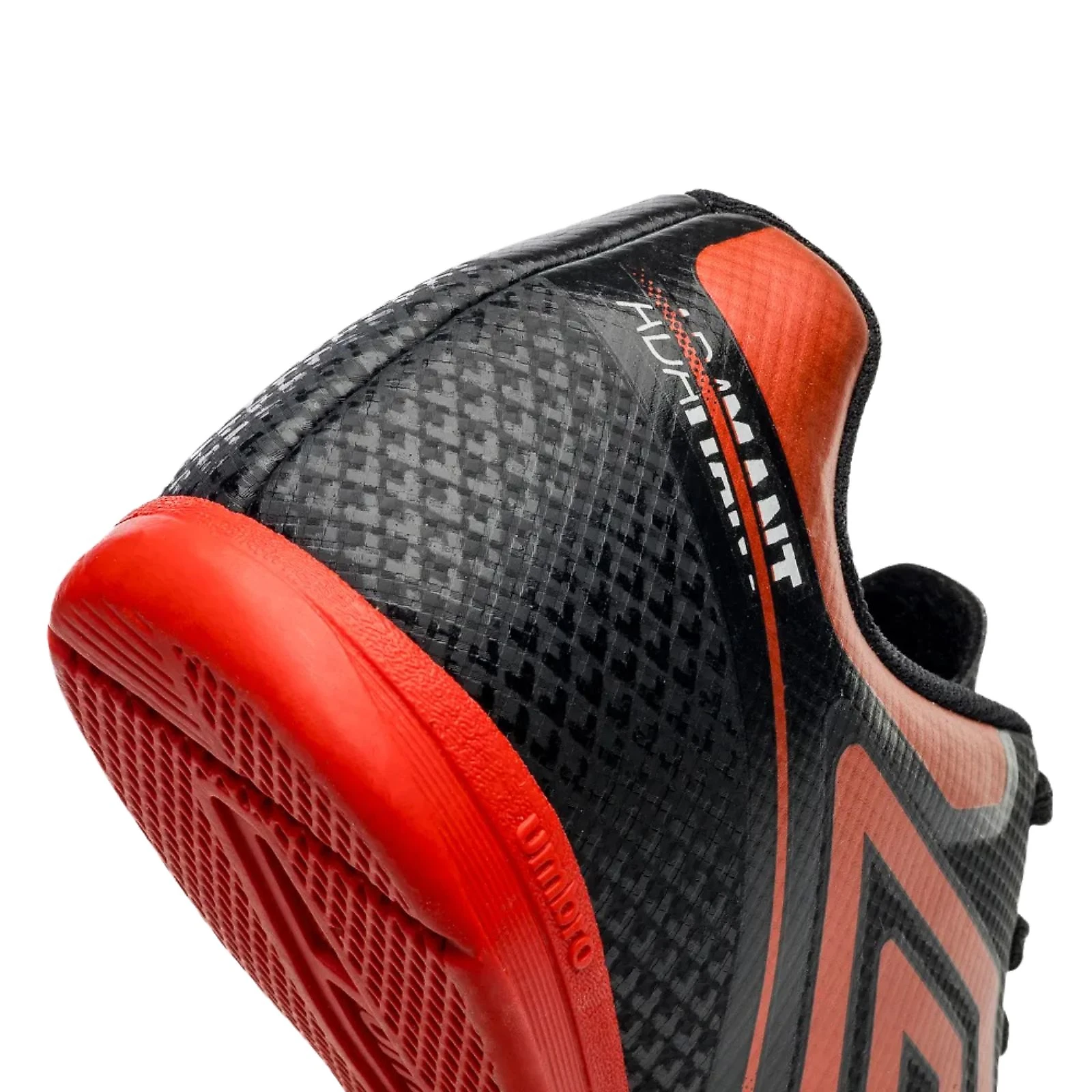 Chuteira Futsal Umbro Adamant Top Speed Jr Preto/Vermelho/Branco TAM 28