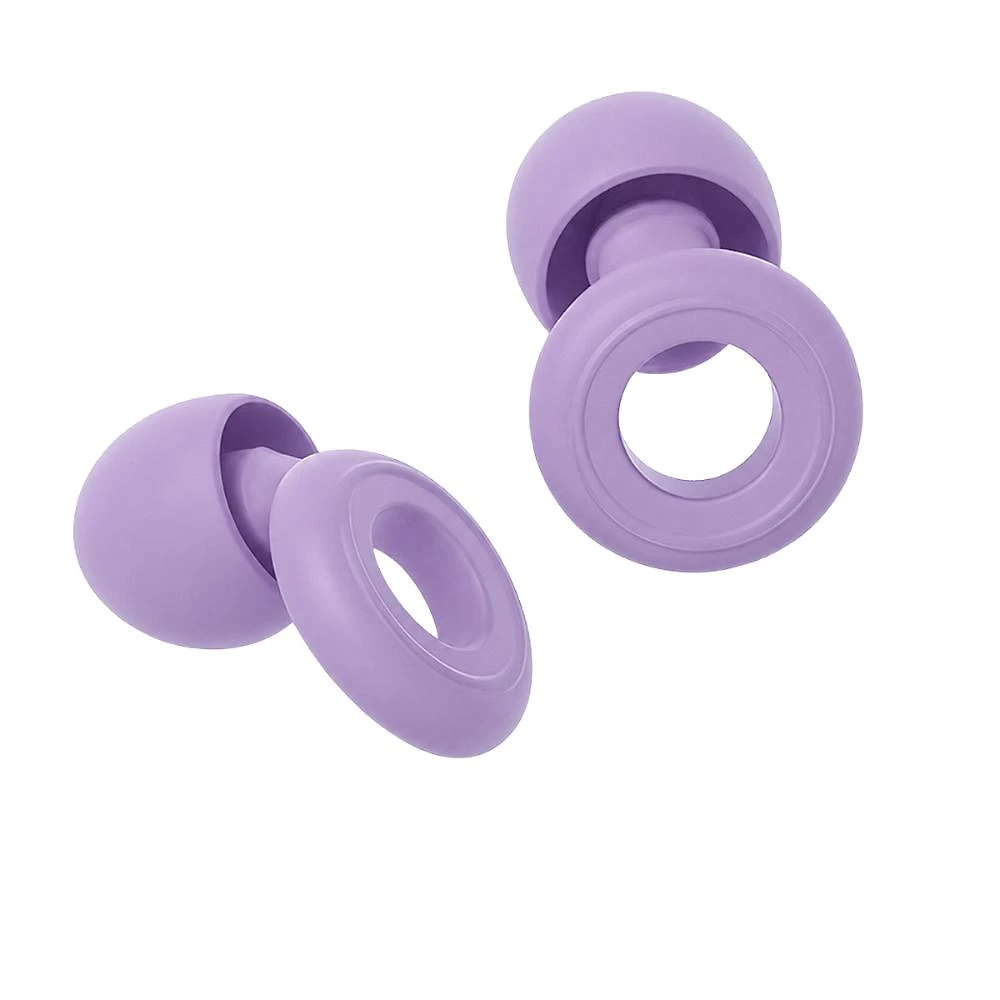 Tampão de Ouvido para Proteção Auricular Reutilizável em Silicone com 3 Tamanhos de Ponteiras - Lilás - Earplugs Shieeld Spirit - Gshield