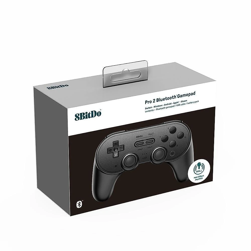 Controle Sem Fio 8BitDo Pro 2 Hall Edition, Bluetooth, Preto - 80GJ03