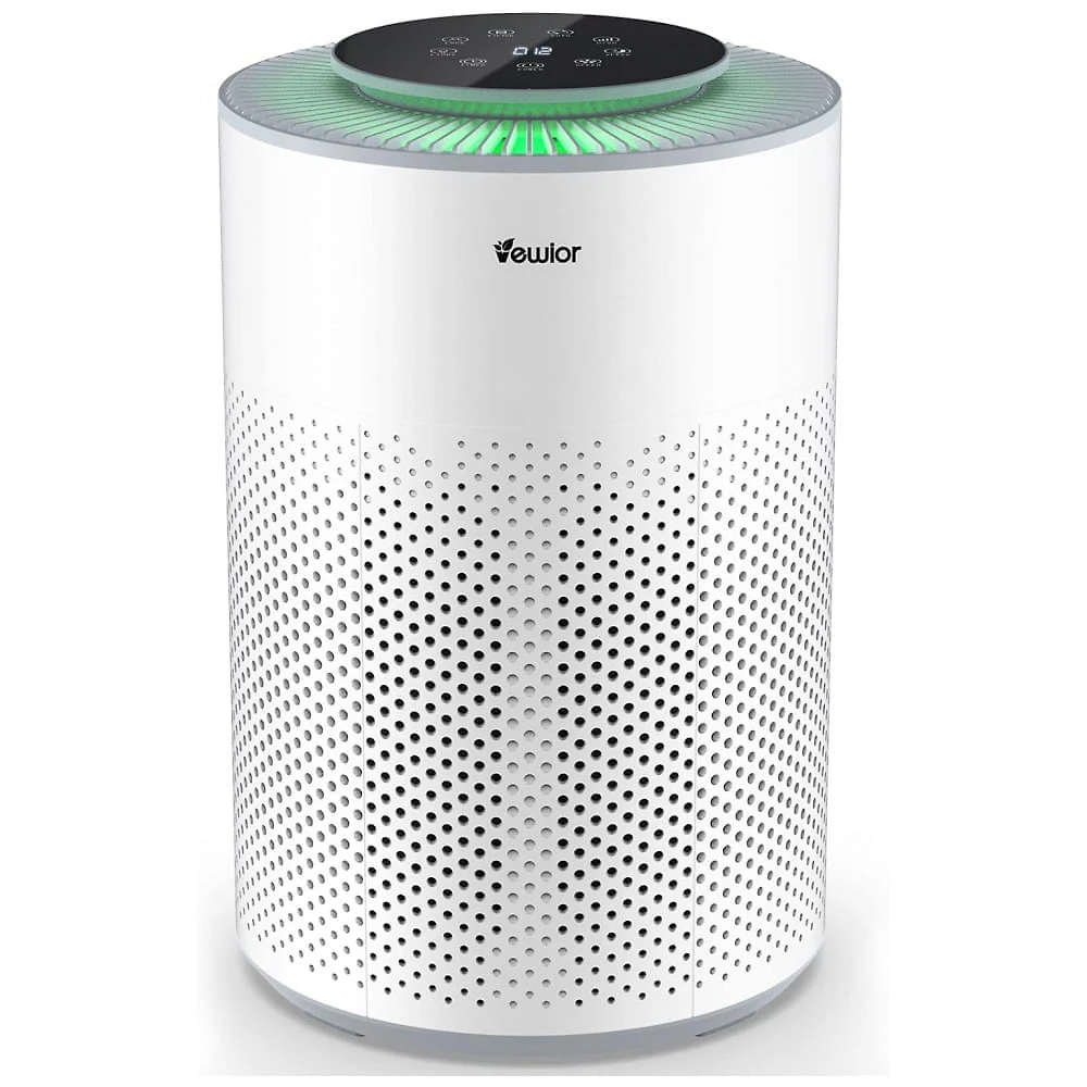 Purificador de Ar para Quartos Grandes 144 m2 com Filtro de Ar HEPA H13, 110V, VEWIOR, Branco