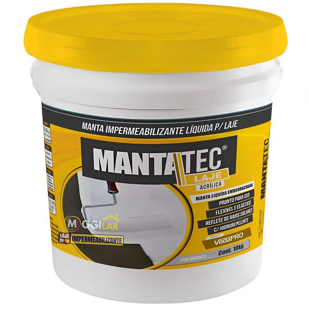 Miniatura Manta Líquida Emborrachada 12Kg Impermeável Mantatec Laje