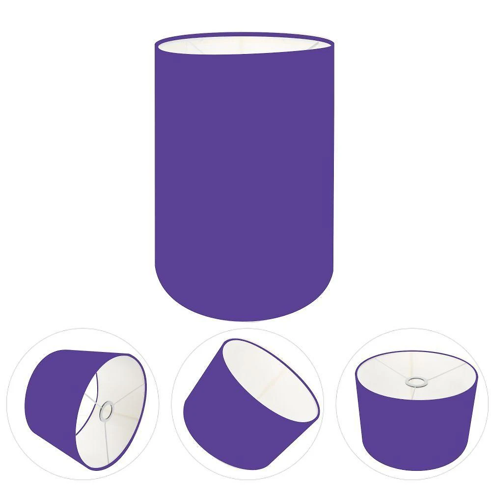Cúpula Abajur E Luminária Cilíndrica Vivare Cp-7003 ø15x20cm - Bocal Nacional Roxo