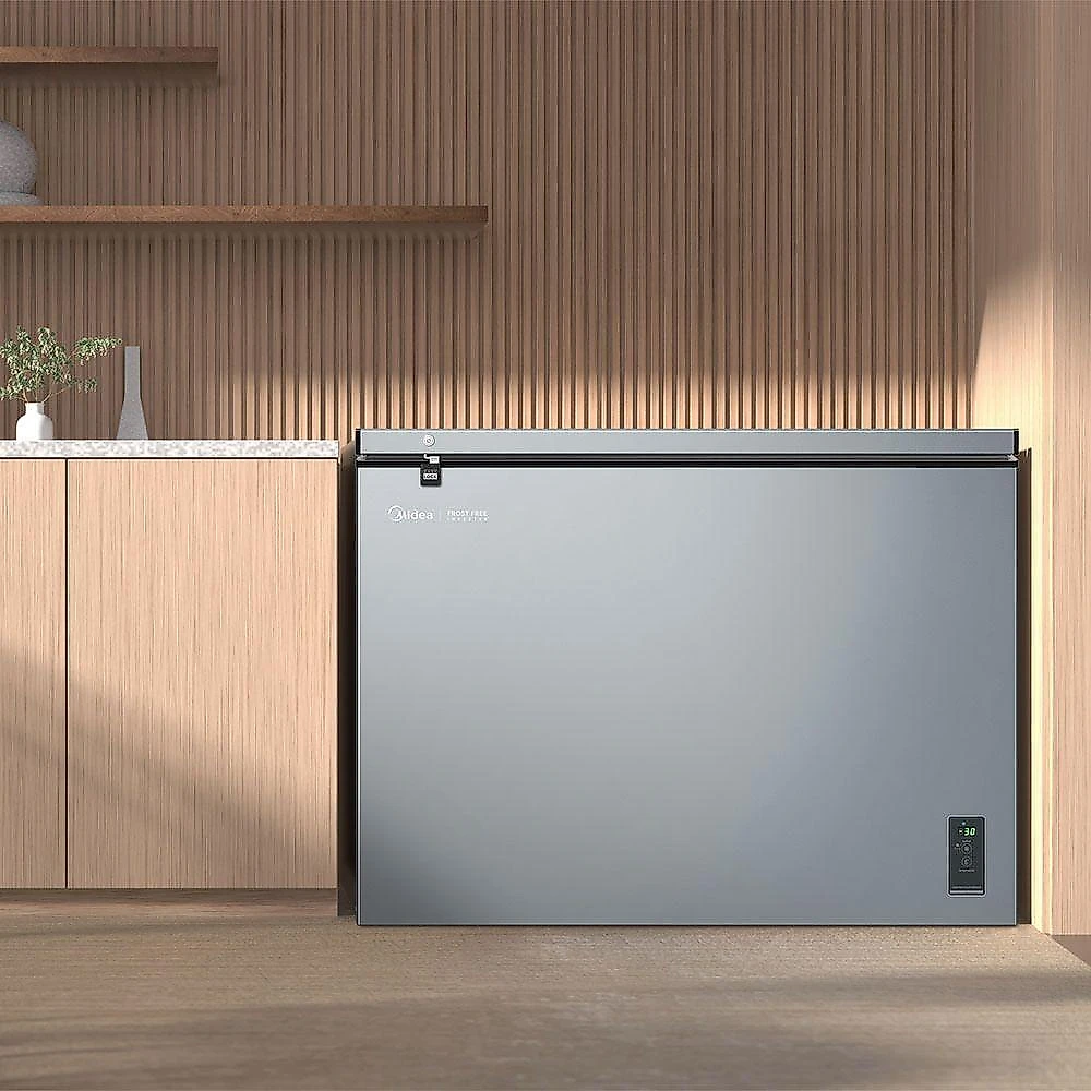 Freezer Horizontal Midea MDRC321FFA503 Frost Free 234L Inverter Filtro Nano Silver Fresh Prata Bivolt