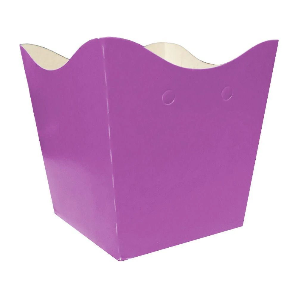 Cachepot de Papel Cartão Roxo Pequeno 9CM 10 Unidades Extra Festas