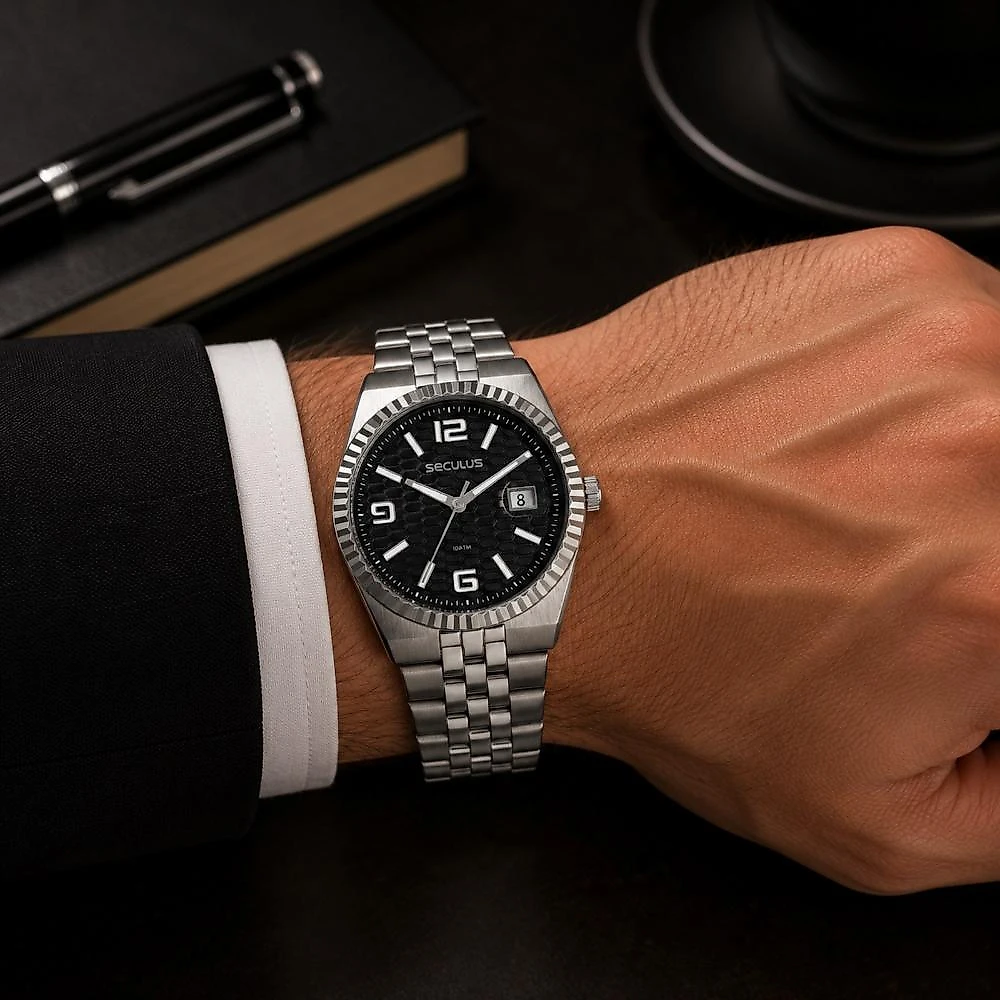 Relógio Seculus 77363G0SVNA2 Preto 40mm