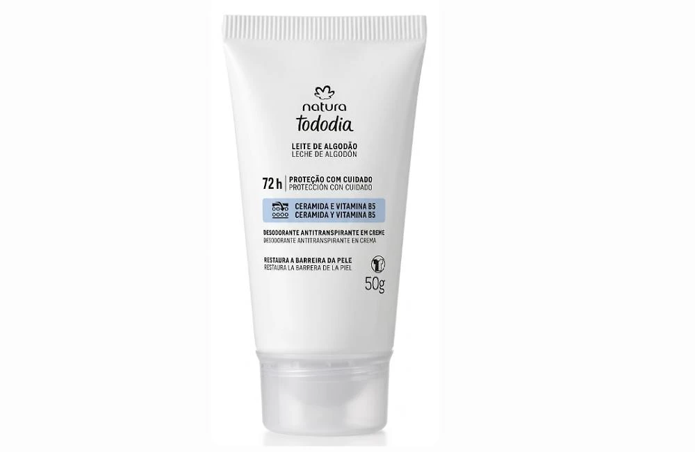 Desodorante Antitranspirante em Creme Tododia Leite de Algodão 50g