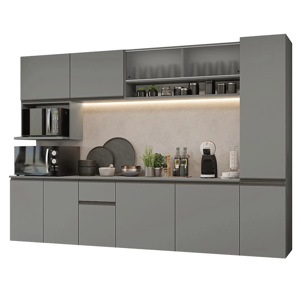 Armário de cozinha completa 280 cm suspensa  nice madesa 04