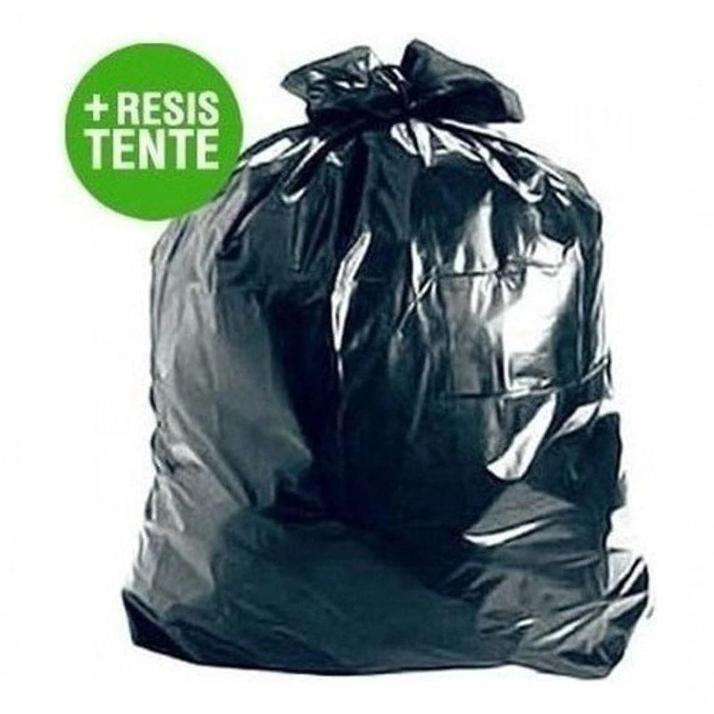 Saco para Lixo 100L 85x105 Resistente para Descarte Preto Higipack