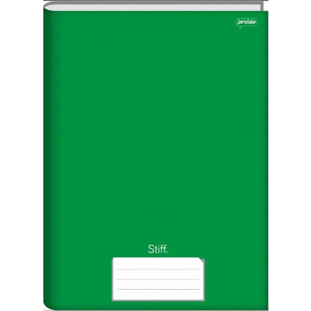 Caderno Brochurão OEM Grande A4 Capa Dura 48 Folhas Pautadas Kit 5 Verde