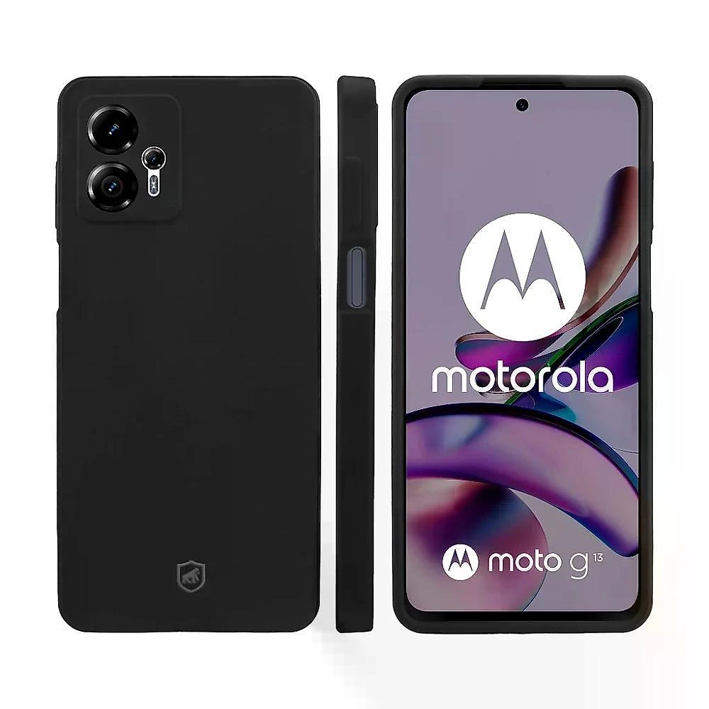 Kit Capa Silicon Veloz E Película Hydrogel Hd Para Motorola Moto G13 - Gshield