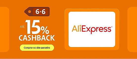 ALIEXPRESS com até 15% de cashback 