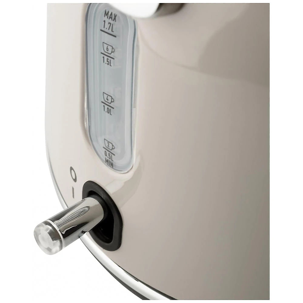 Conjunto torradeira 4 fatias e chaleira elétrica HADEN Dorset inox putty e cromada 1,7L 1500W 110V