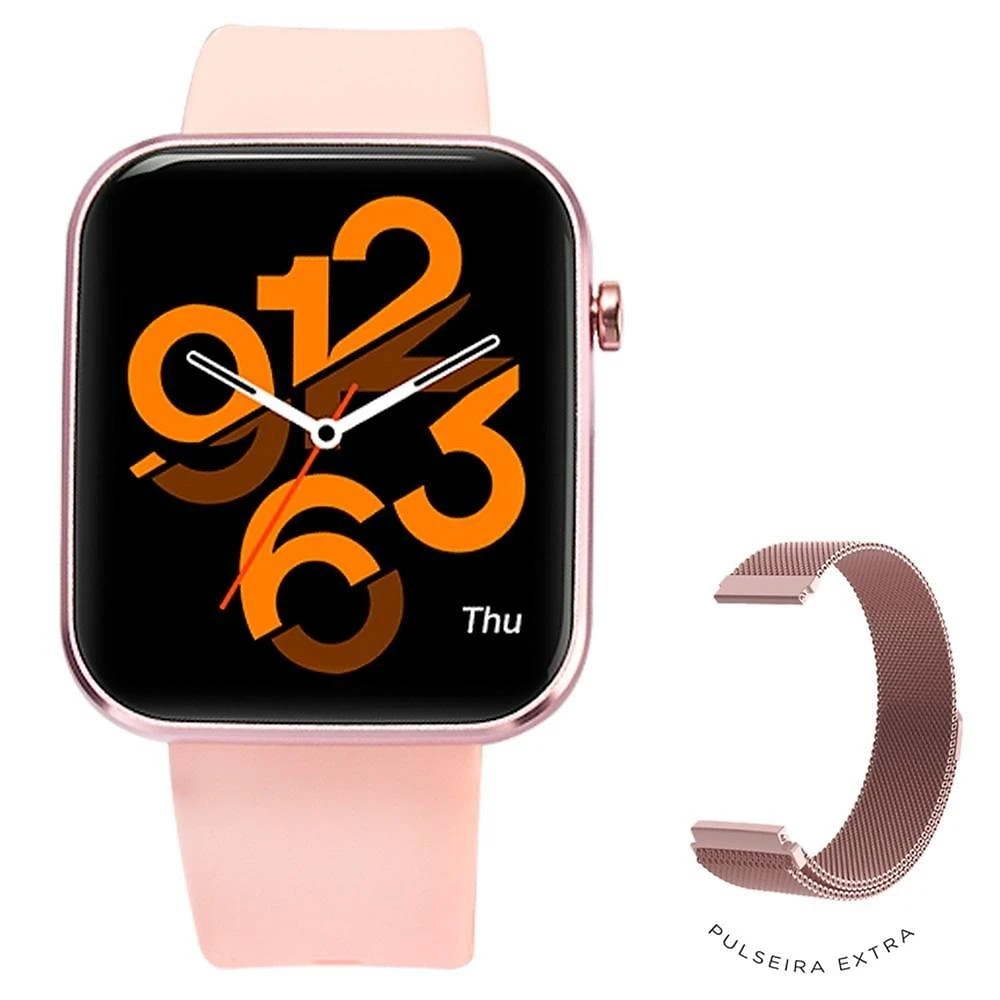 SmartWatch Kabum smart 500, Rosé, Pulseira Extra Rosé Magnético, Compatível IoT Tuya - KBSAC008