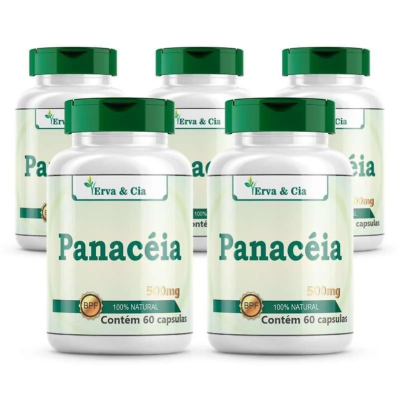 Miniatura Panacéia (Solanum Cernuum) 300 Cáps 500Mg Kit 5 Frascos