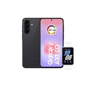 Smartphone Samsung Galaxy A37 5G Tela 6.7" 128GB Preto + Galaxy Fit 3 Prata