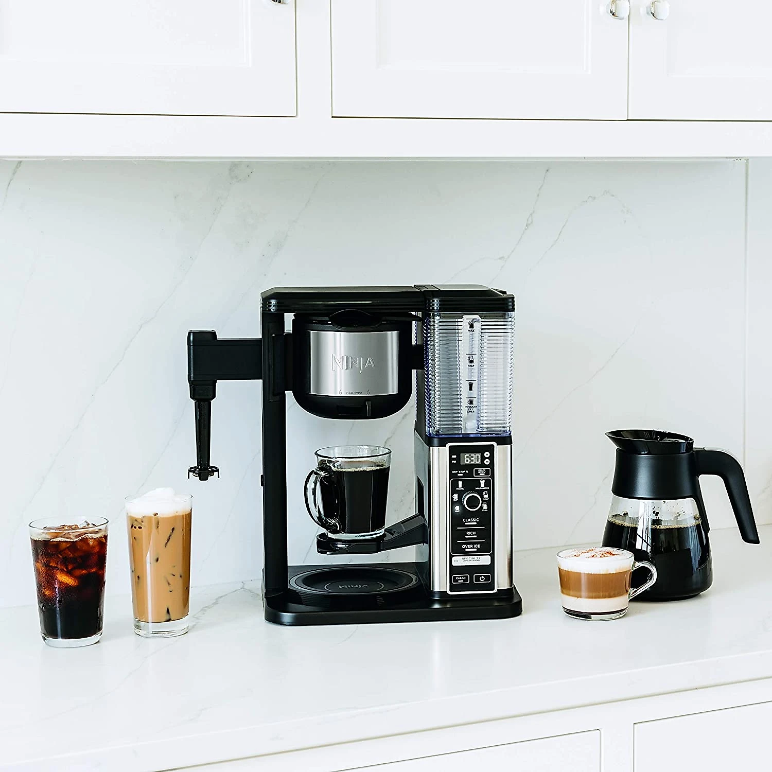 Ninja Specialty Coffee Maker with 50 Oz Glass Carafe Black and Stainless Steel Finish