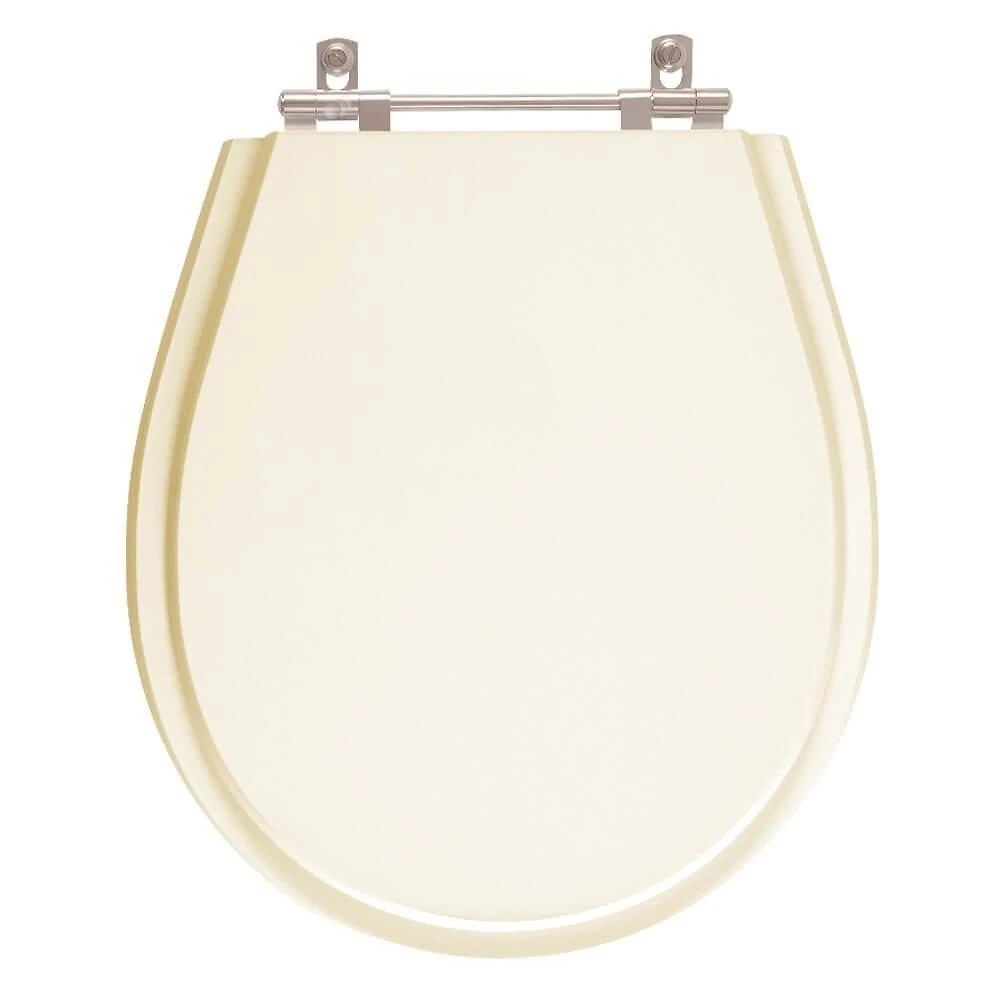 Assento Sanitário Aries Alongado Plástico Parafusado Convencional Bege Claro Pontto Lavabo