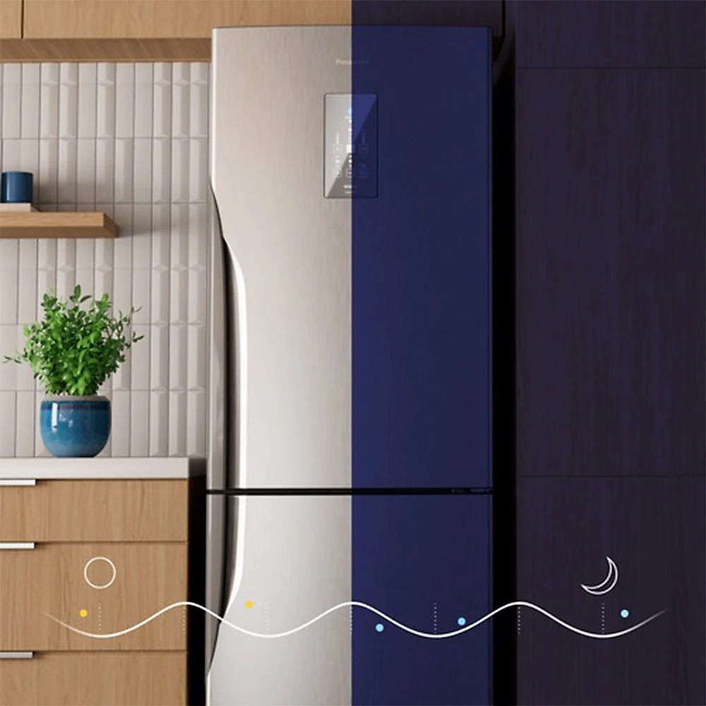 Refrigerador Bottom Freezer Inverter Panasonic de 02 Portas Frost Free com 511 Litros Aço Escovado - NR-BB71PV7X 110