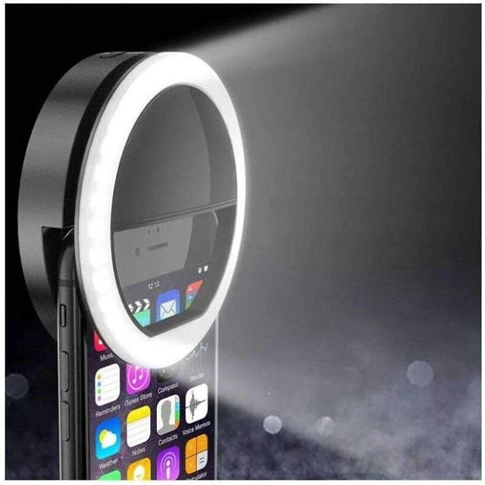 Iluminador Circular Led Celular/Smartphone Selfie Ring Light (Preto)