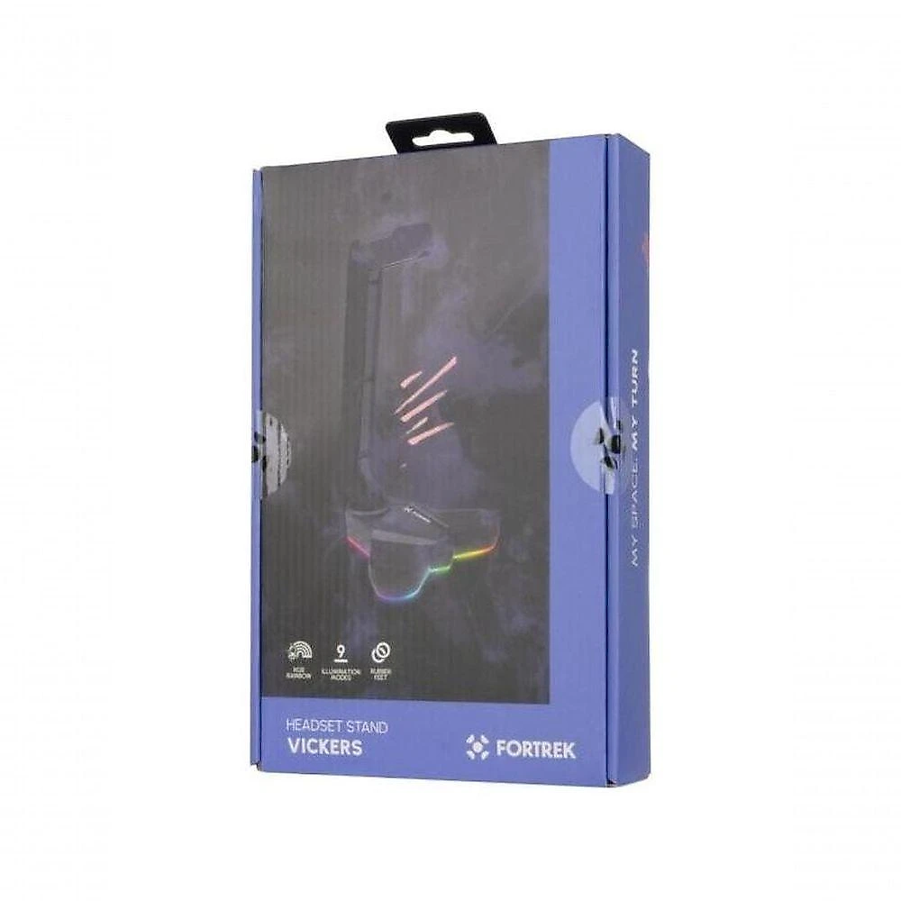 Suporte Para Headset Fortrek Vickers Rgb Preto