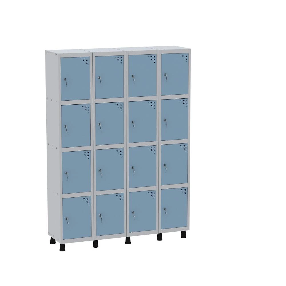 Armário Guarda Volume Locker Roupeiro 16 Portas Aço Grf 504/16