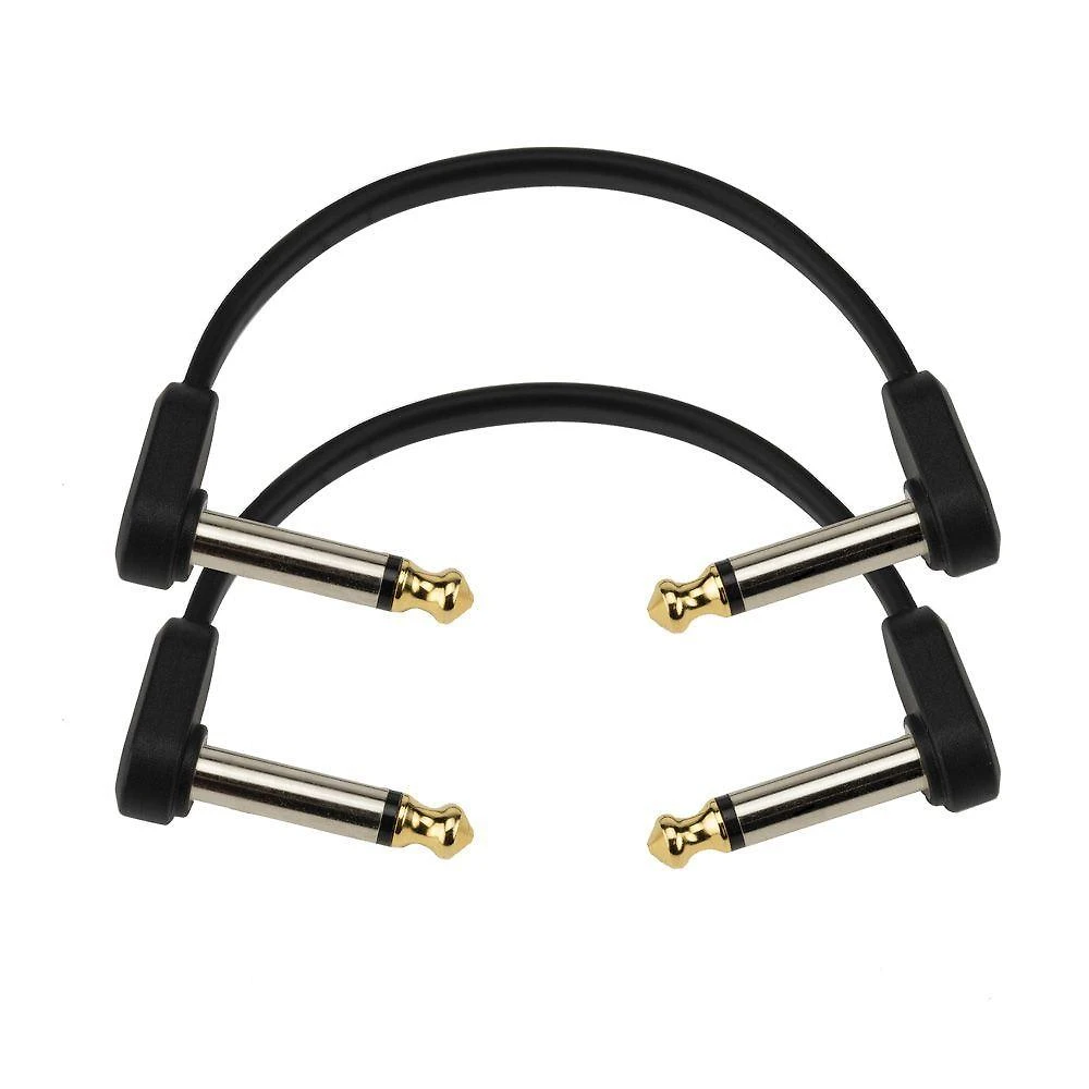 Cabos Pedais P10 em l 10cm Série Custom Preto D'Addario PW-FPRR-204