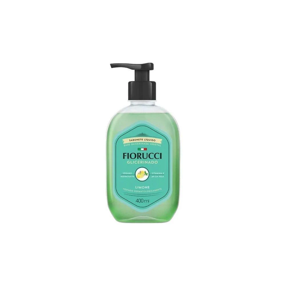 Sabonete Líquido Glicerinado Limone 400ML com Notas Florais e Cítricas Fiorucci