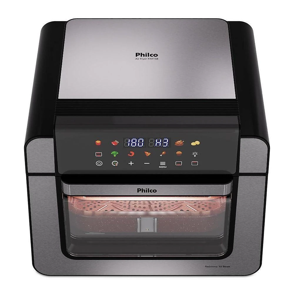 Air Fryer Oven Philco 15L Resistência 1800W PAF15B 220V