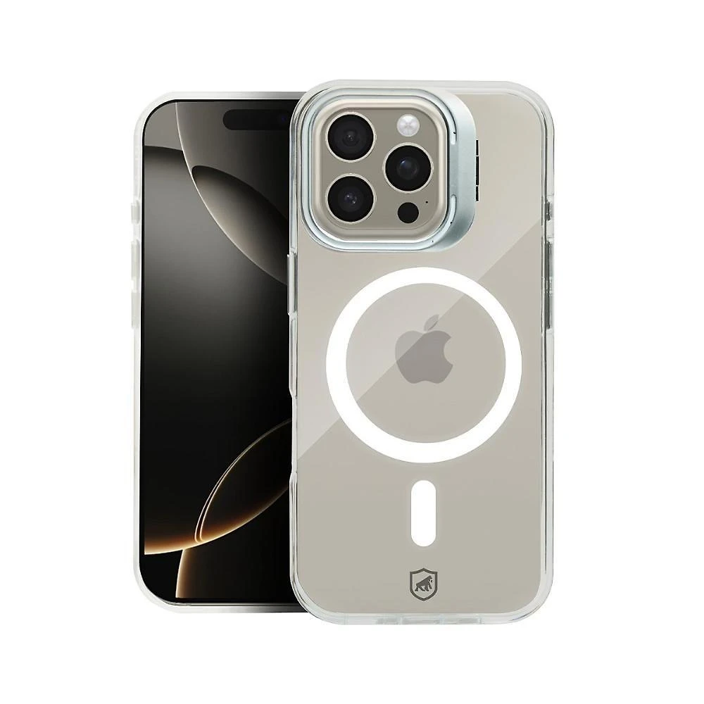Capa Case Capinha Para Iphone 16 Pro - Magsafe Crystal Armor Stand - Não Amarela - Gshield