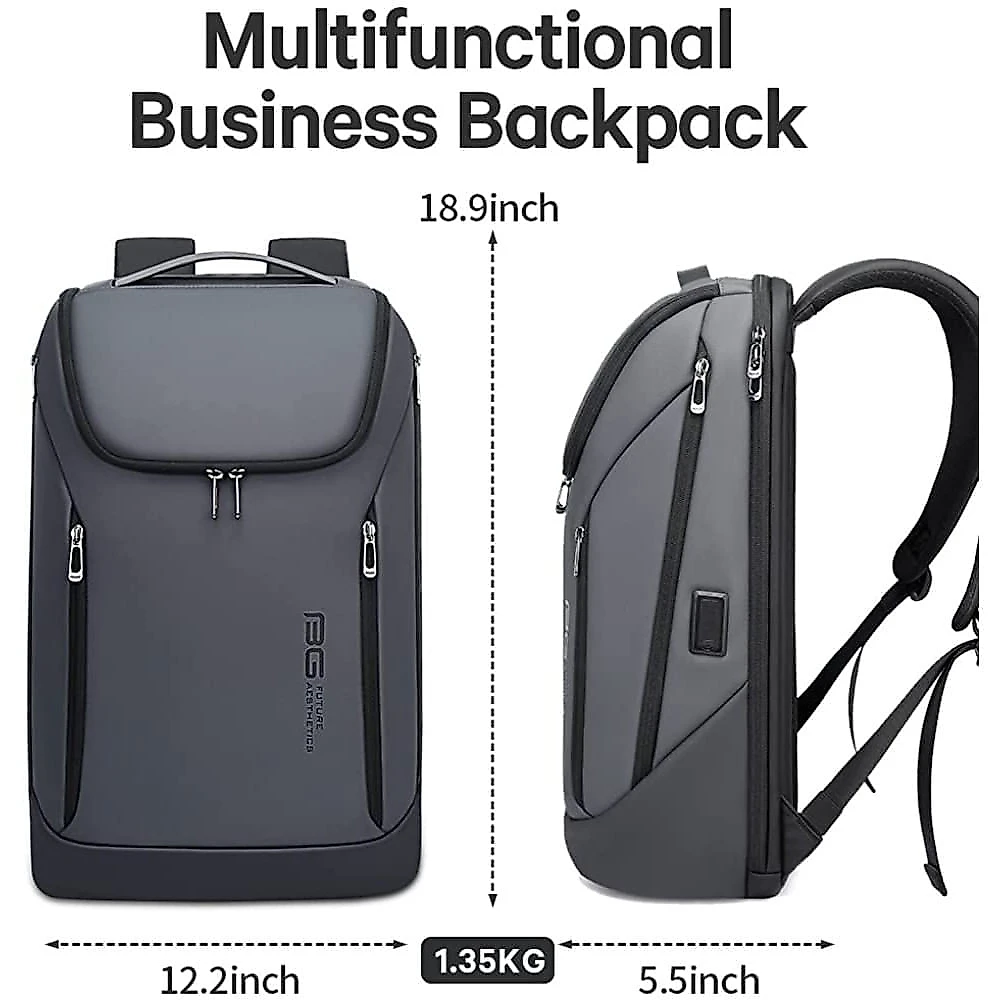 BANGE Mochila para Laptop 39 cm com Porta Carregador USB Cinza