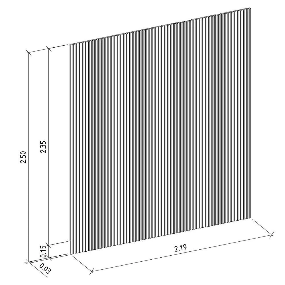 Miniatura Painel para Tv 80 Polegadas Ripado Modular Gris Fosco