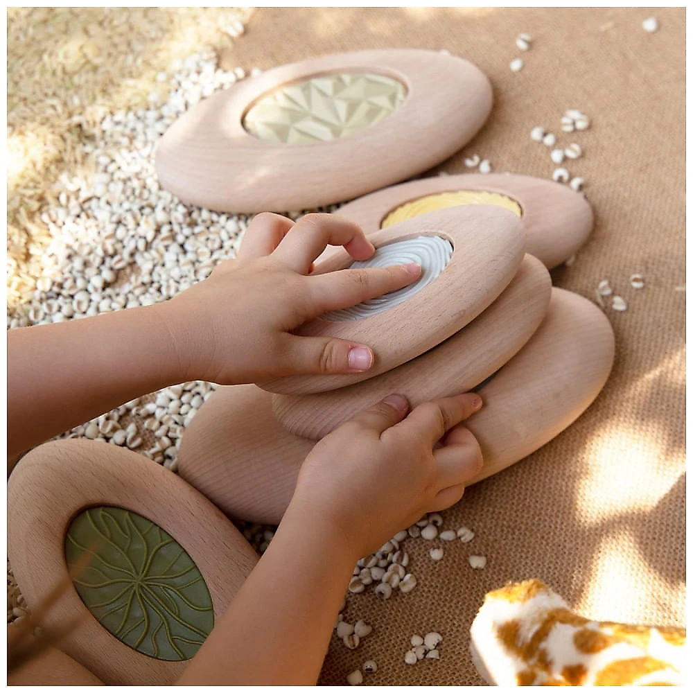 Blocos Sensoriais Guidecraft Jumbo Sensory River Stones Pedras do Rio Naturais Texturizados 10 Peças XGC-G6773