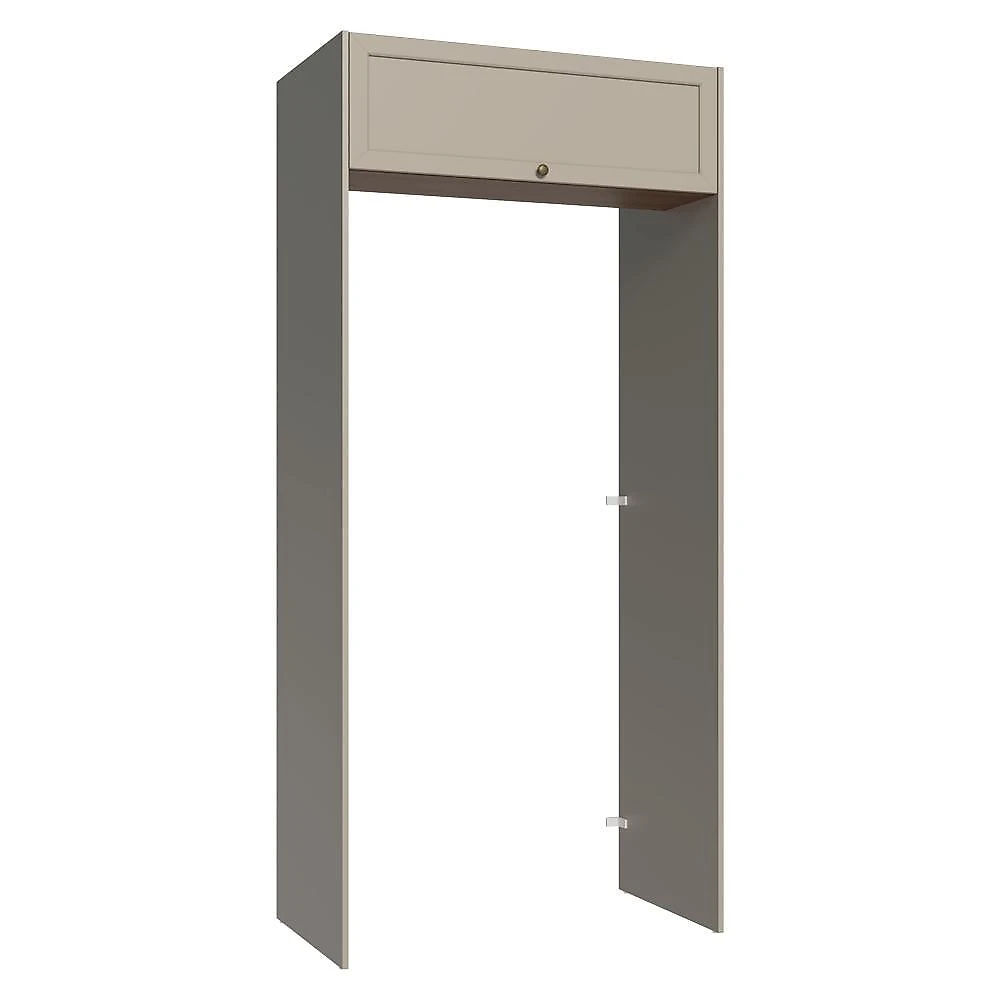 Porta-geladeira 103 cm 1 porta basculante crema/rustic/crema vik madesa