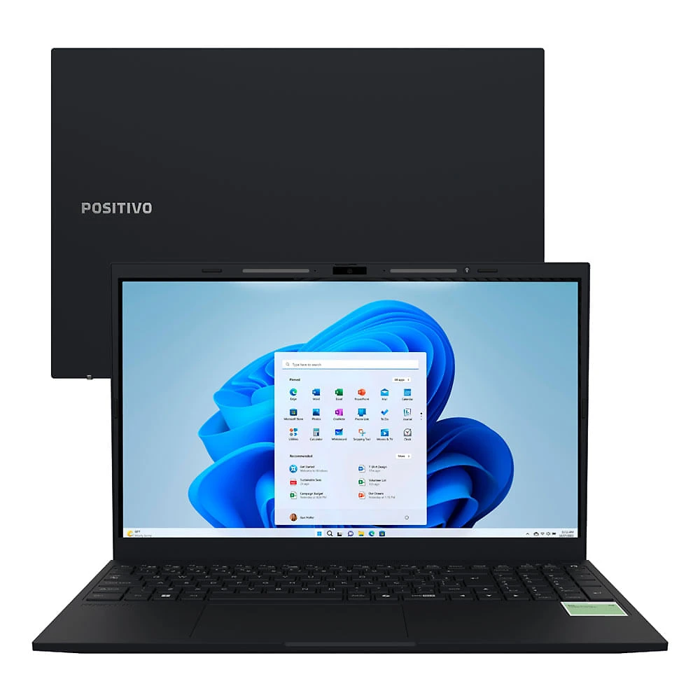 Notebook 15,6" Positivo Vision i15M 256GB SSD 8GB RAM Windows 11 Preto