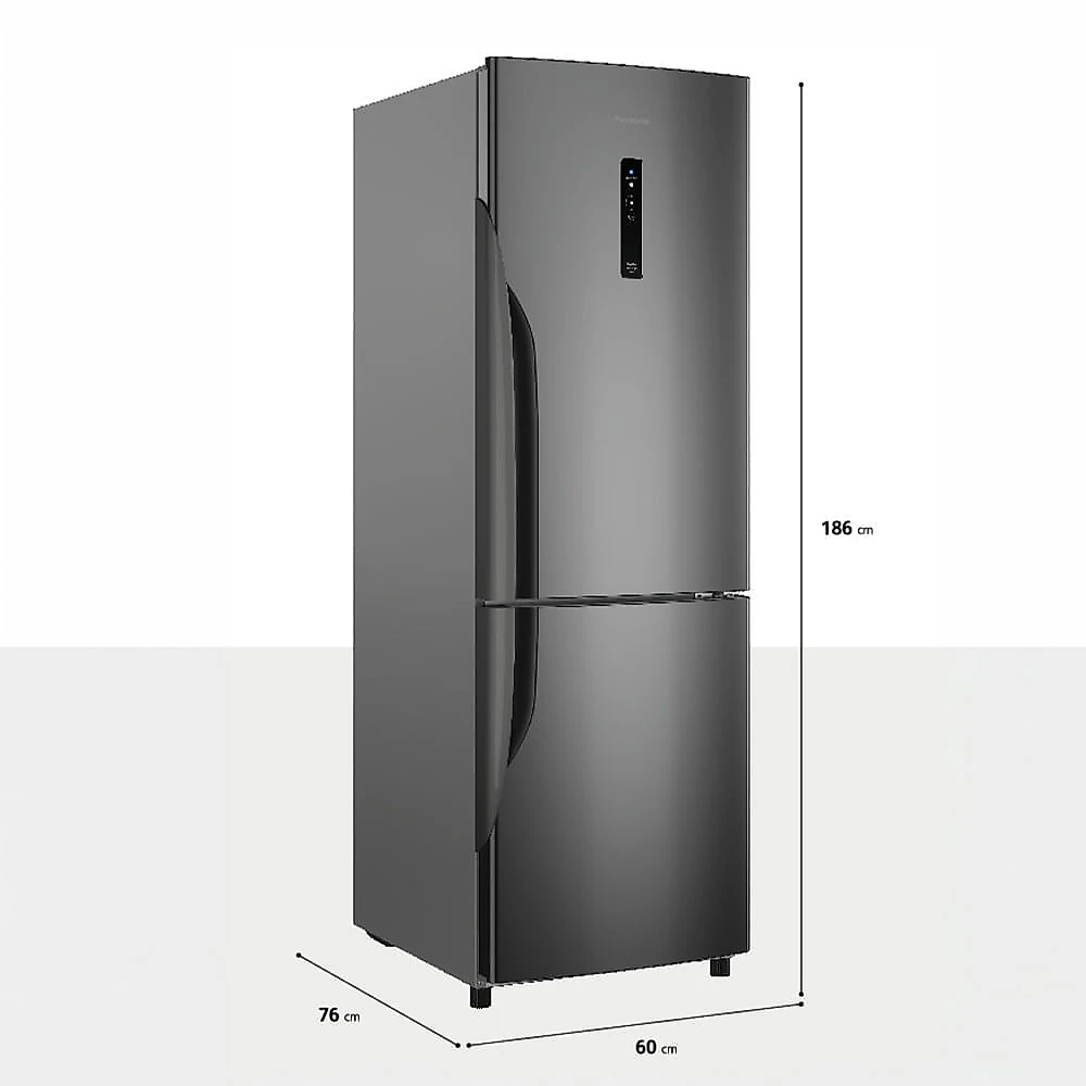 Refrigerador Bottom Freezer Panasonic de 02 Portas Frost Free com 407 Litros, Aço Escovado - BB41 110