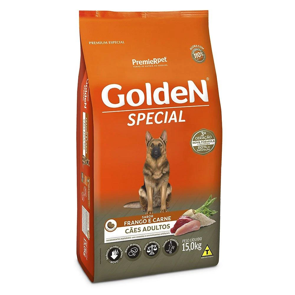 Miniatura Ração Seca PremieR Pet Golden Special Cães Adultos Frango e Carne - 15 Kg