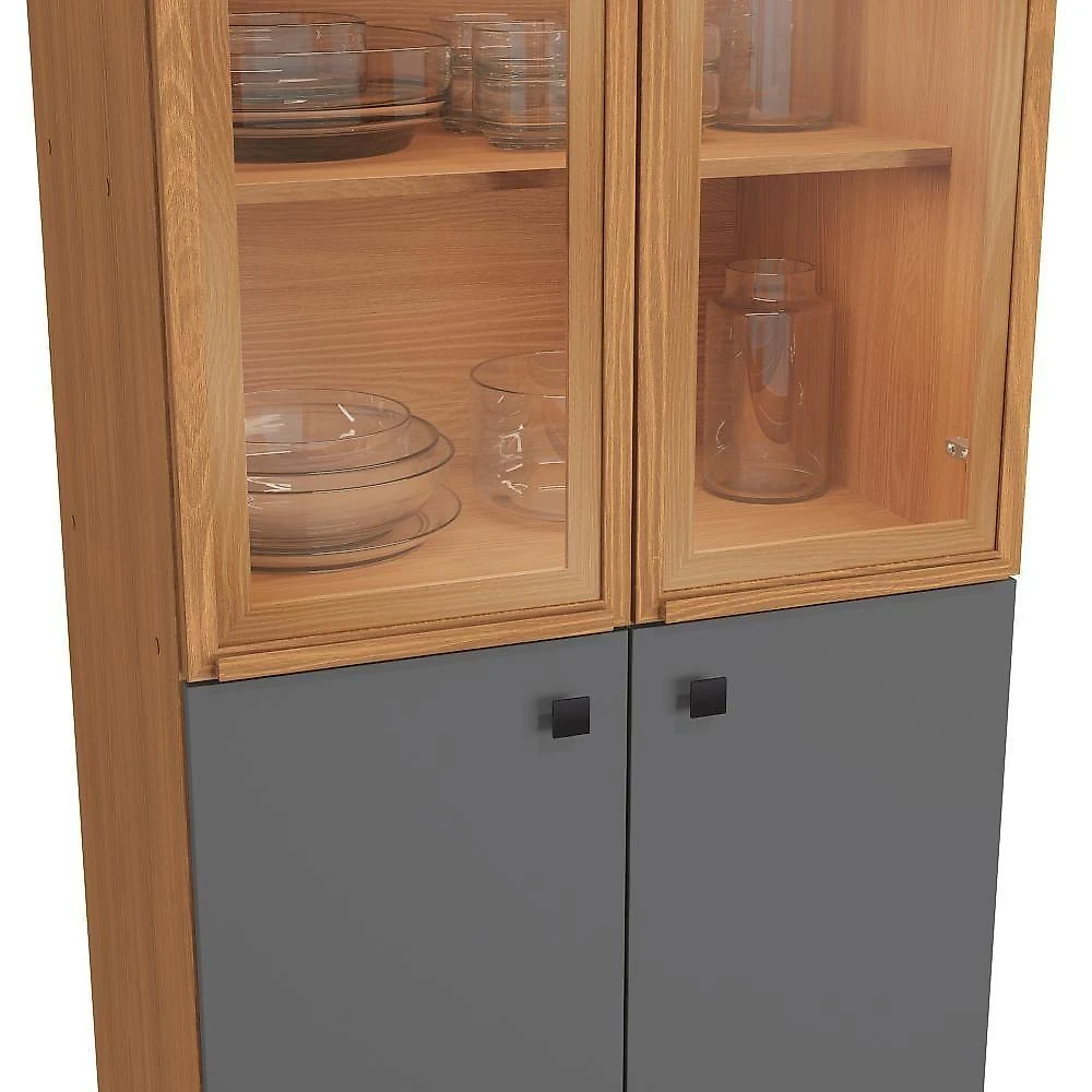 Cozinha Modulada Pixel Kappesberg 100% Mdp Canela-cinza Sagrado-canela 280cm