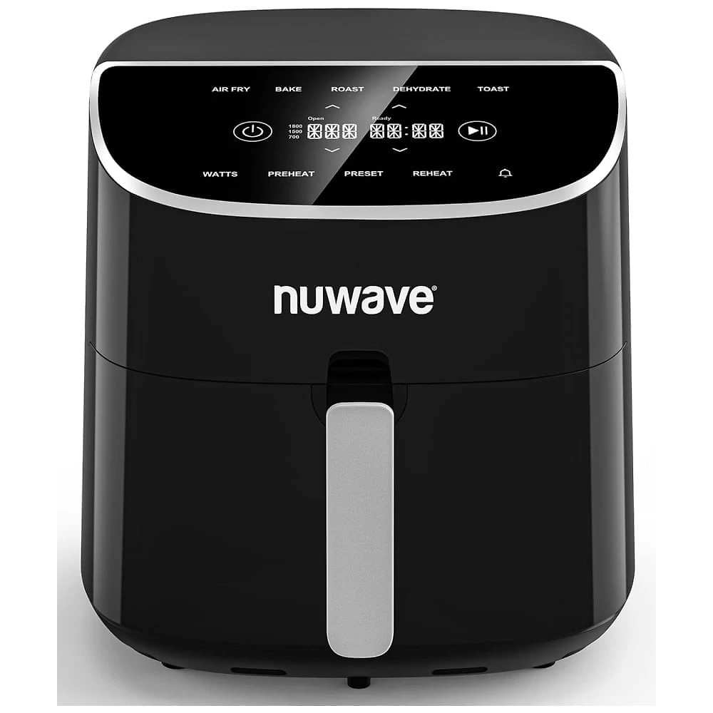 Fritadeira Elétrica Air Fryer 7.5L com Tela Digital, Livre de PFAS, 100 Predefinições e 50 Memória, 110V 1800W, Nuwave, Preta
