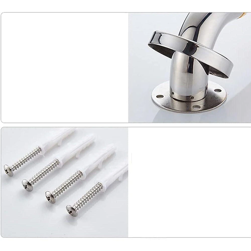 Barra de Apoio BSL3667 com Suporte Antiderrapante Inox Leva Pra Casa 40CM webcontinental-7794412403049
