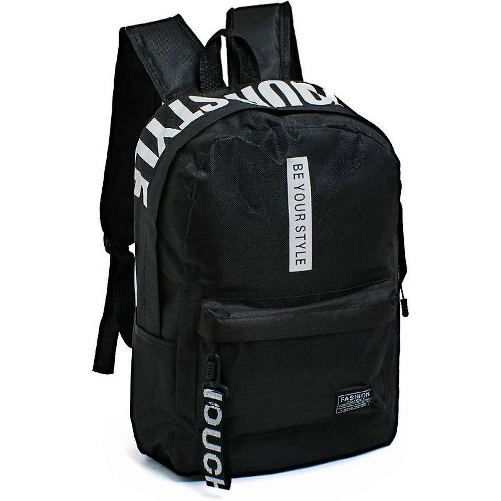 Mochila Young Fashion Média Tecido Resistente Preta